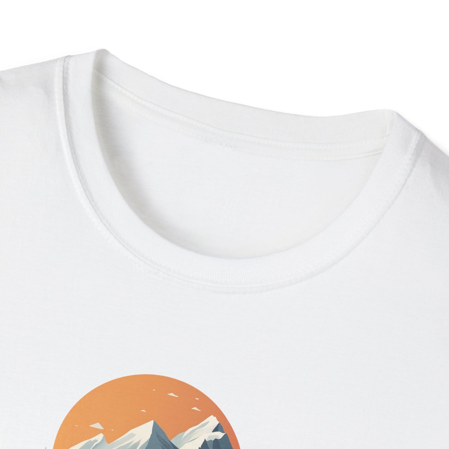 Mountain Sunset Isometric Landscape T-Shirt, Nature Scene Tee, Wilderness Hiking Shirt, Outdoor Adventure Top, Wildlife Graphic Tee