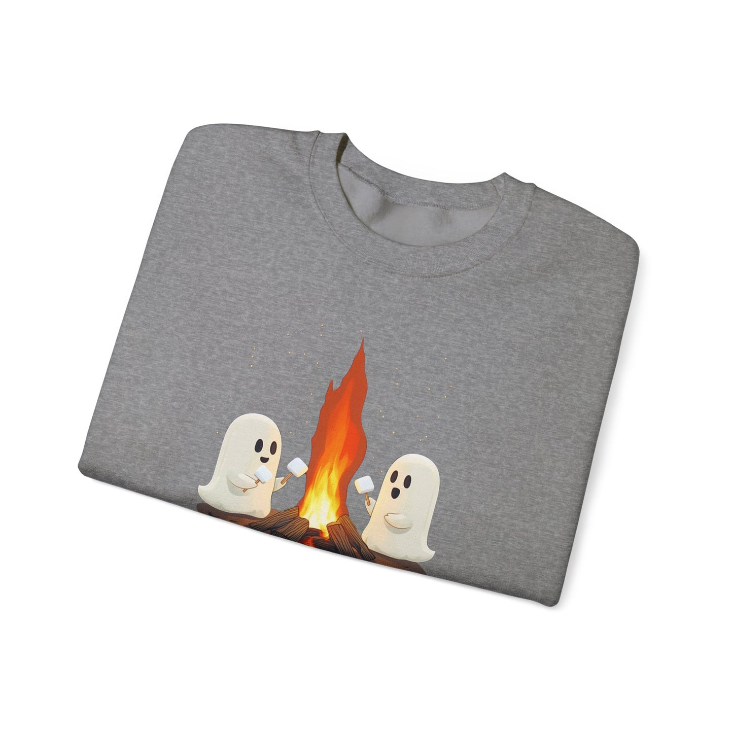 Halloween Ghost Campfire Sweatshirt, Camping Sweatshirt, Cute Spooky Tee, Halloween Party Outfit, Halloween 2024, Ghostly Campfire