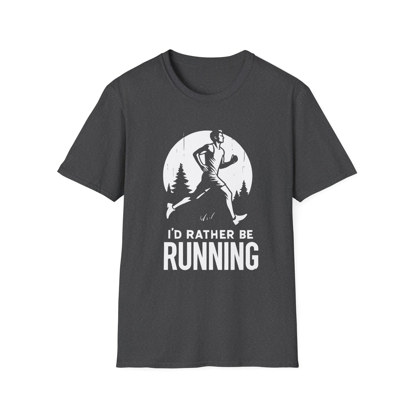 Running T-Shirt for Runners - I'd Rather Be Running Graphic Tee - Perfect Gift Idea for Outdoor Enthusiasts