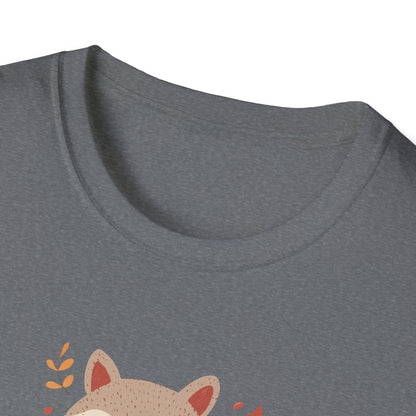 Crisp Air, Cozy Layers T-Shirt | Cute Fox Fall T-Shirt | Cozy Autumn Vibes Tee | Woodland Animal Sweater Shirt | Fall Coffee Lovers Shirt