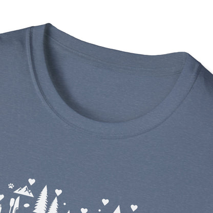 Love National Parks T-Shirt - Heart Park Icons Graphic Tee - Perfect for Outdoor Enthusiasts and Park Lovers