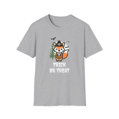 Cute Fox Halloween Trick or Treat T-Shirt | Adorable National Park Animal Illustration Tee | Perfect for Halloween and Nature Lovers