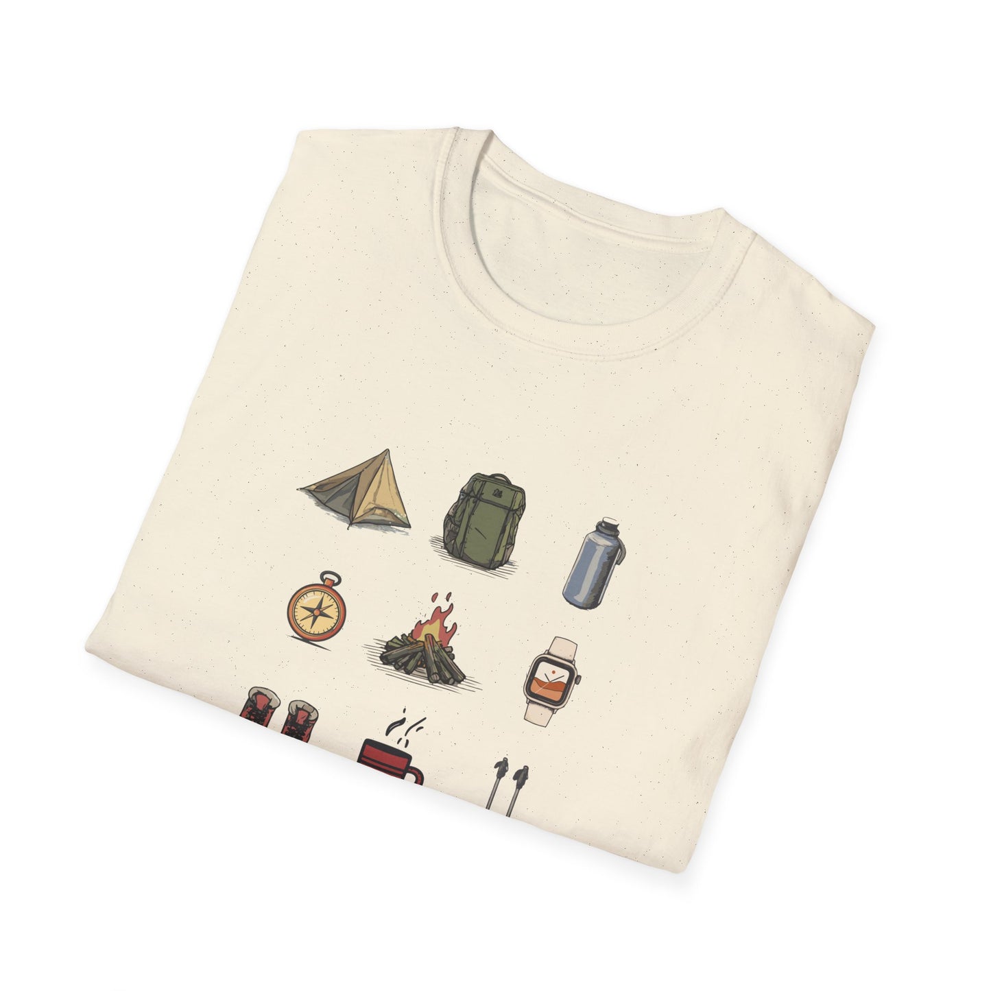 Hiking Essentials T-Shirt | Minimalist Hiking Gear Shirt | Perfect Gift for Hikers and Nature Lovers | Camping Shirt | Unisex Hiking Shirt