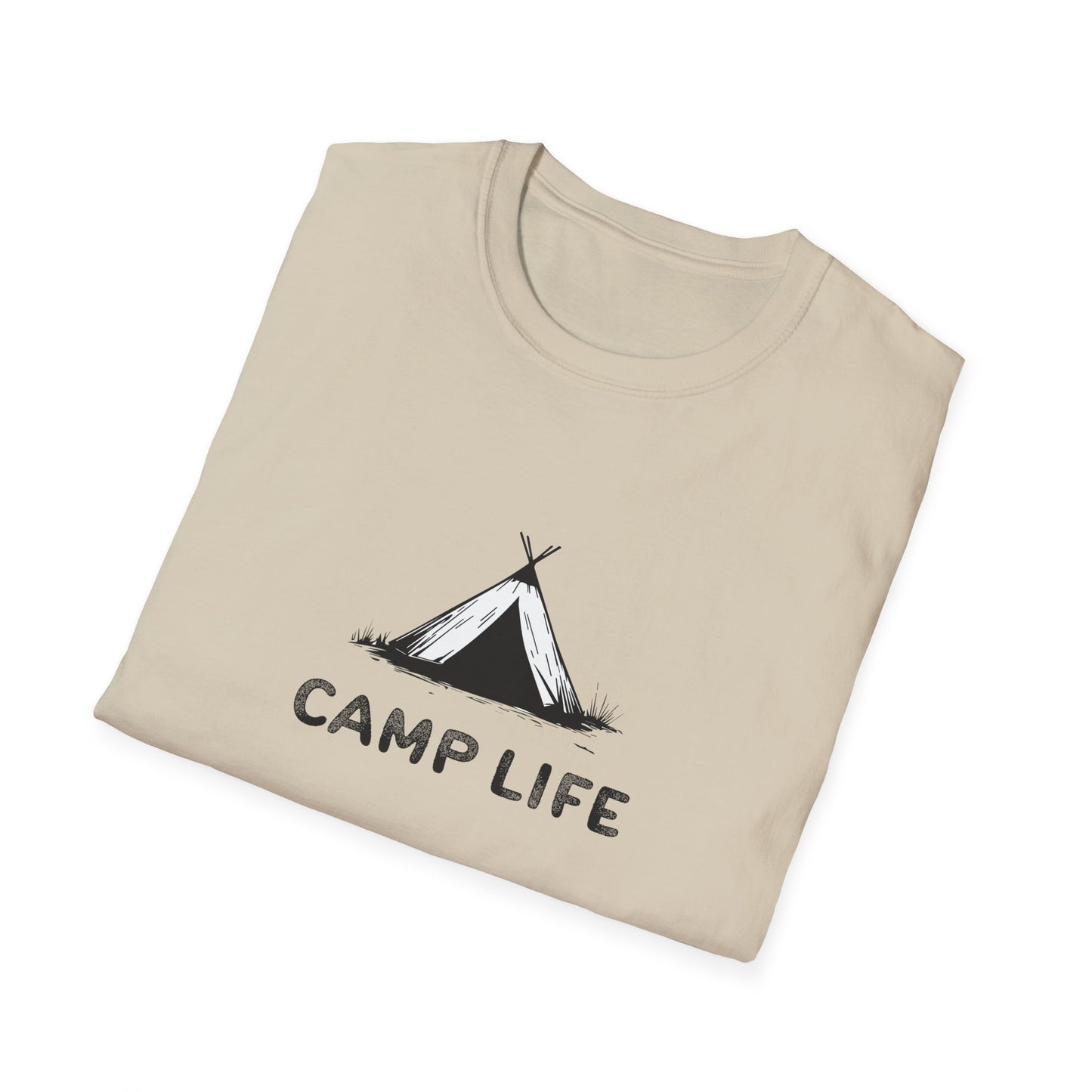 Minimalist Camp Life Tent T-Shirt | Unisex Camping Adventure Tee | Simple Nature Lover's Shirt for Hiking & Outdoor Enthusiasts