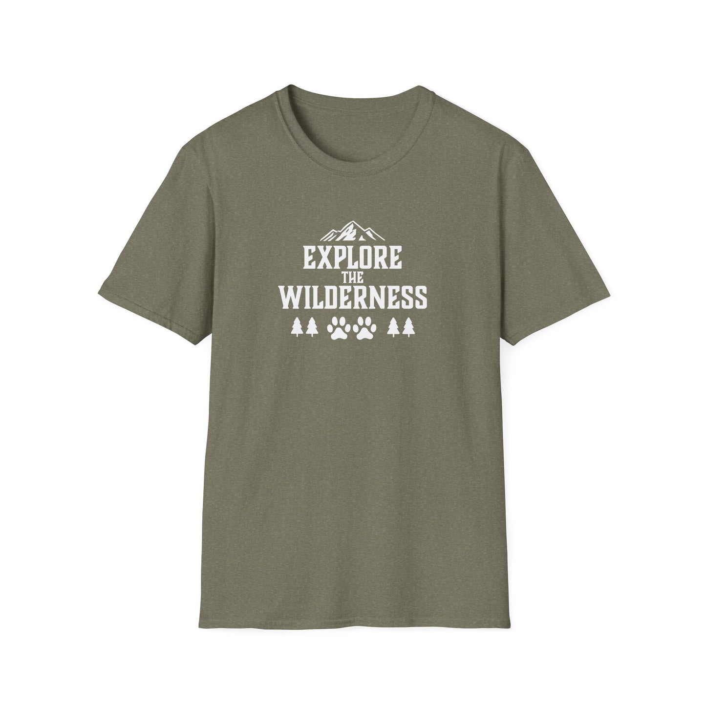 Mountain Adventure T-Shirt | Outdoor Nature Lover Tee, Hiking & Camping Shirt | Wilderness Exploration Apparel, Mountains and Paw Prints