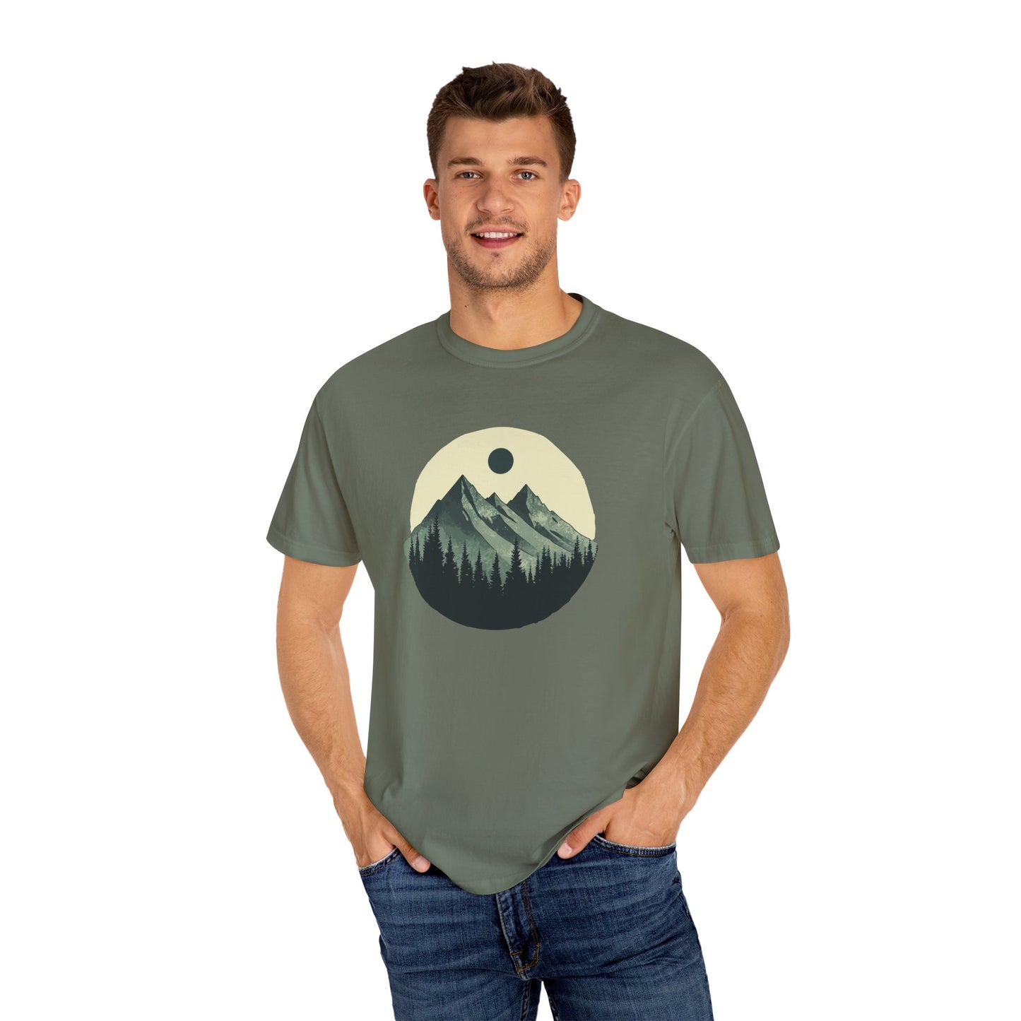 Mountain Peaks Nature T-Shirt - Minimalist Mountain Design | Outdoor Graphic Tee | Adventure Apparel