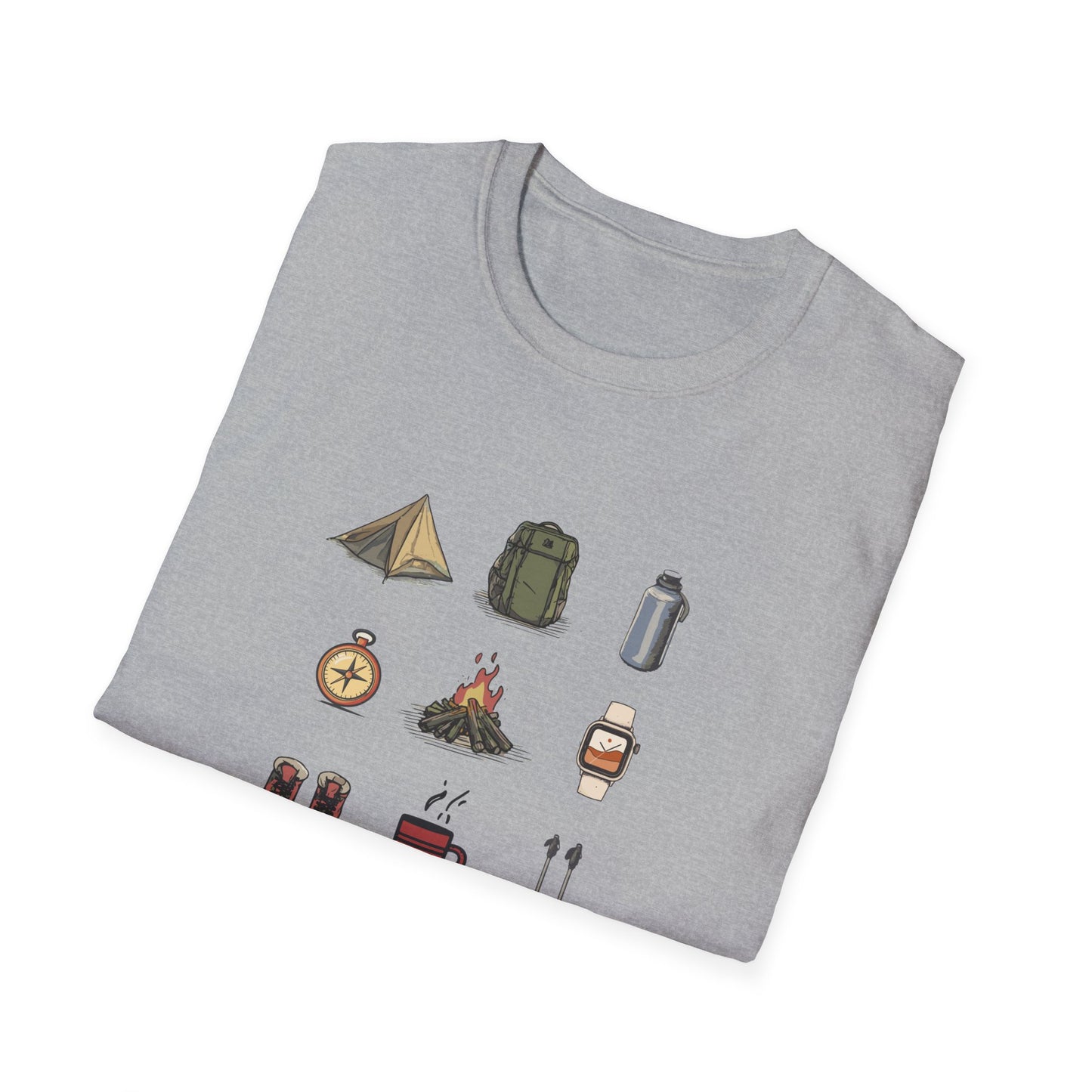 Hiking Essentials T-Shirt | Minimalist Hiking Gear Shirt | Perfect Gift for Hikers and Nature Lovers | Camping Shirt | Unisex Hiking Shirt