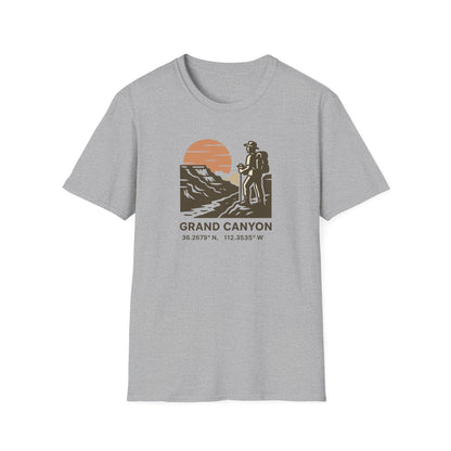 Grand Canyon Shirt with Coordinates | Vintage National Park Hiking Tee | Arizona Nature T-Shirt | Rim to Rim Trail Shirt | Outdoor hike Gift