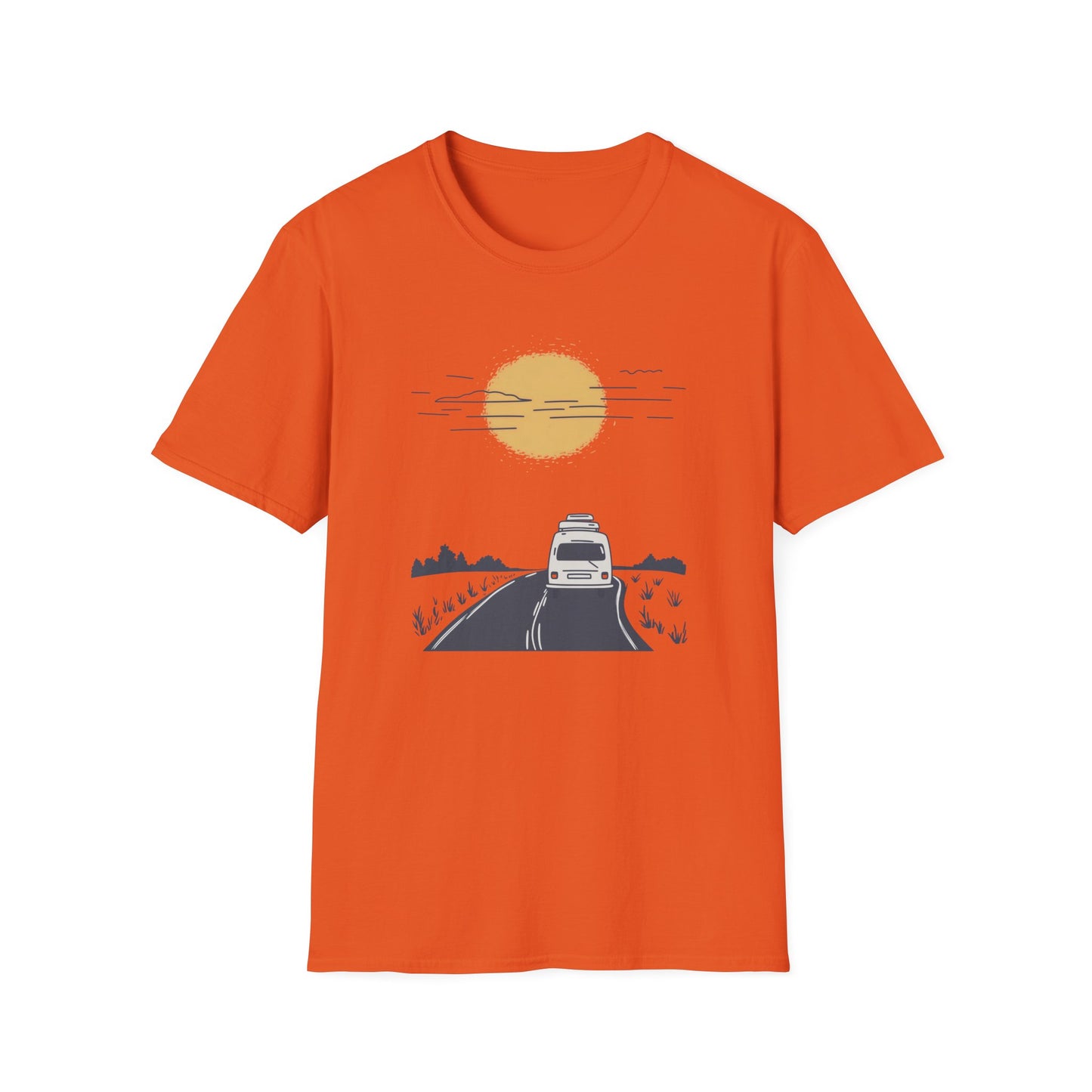 Chasing Sunsets Modern Van Life T-Shirt, Adventure Tee, Wanderlust Road Trip Shirt, Fun Outdoor Camping Top, Traveler Apparel Gift