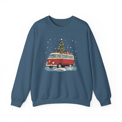 Christmas Van Life Sweatshirt | Cozy Holiday Camper Sweater | Festive Gift for Van Life Lovers and Outdoor Adventurers, Merry Van Life