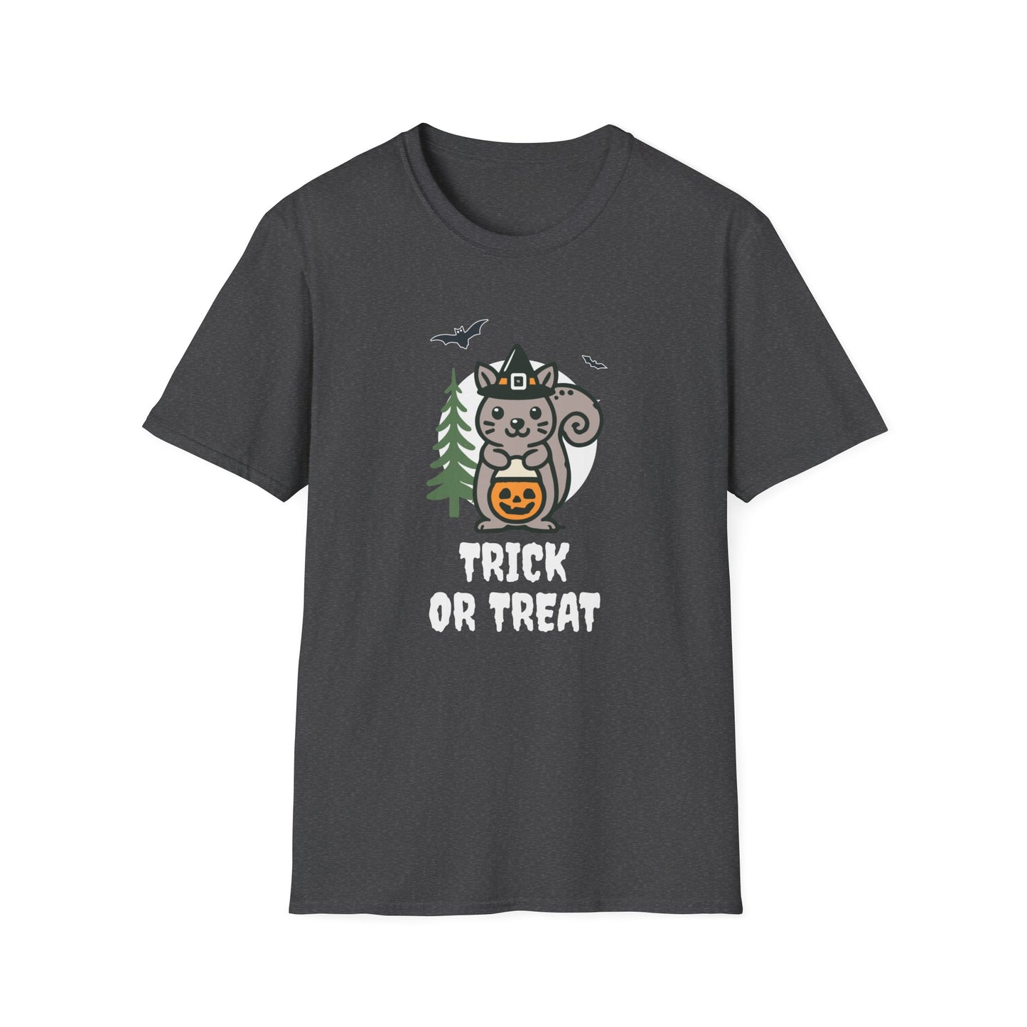 Cute Squirrel Halloween Trick or Treat T-Shirt | Adorable National Park Animal Illustration Tee | Perfect for Halloween and Nature Lovers