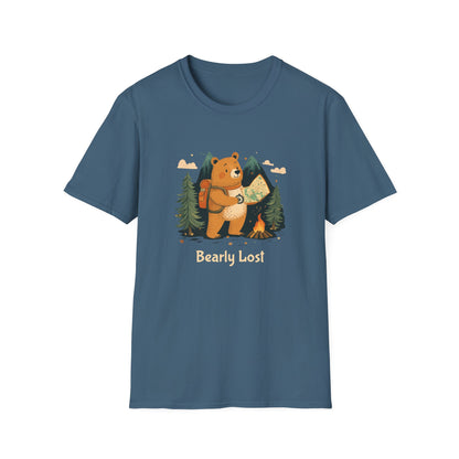 Bearly Lost Funny Hiking T-Shirt | Sarcastic Bear Outdoor Adventure Tee | Perfect Gift for Husband or Boyfriend | Nature Lover Camping Shirt