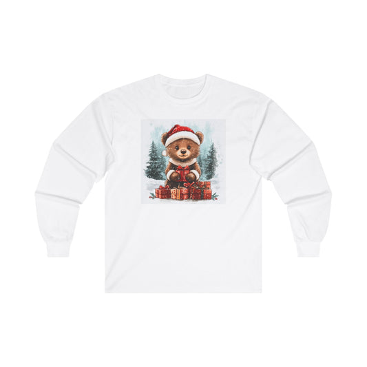 Cute Baby Bear Christmas T-Shirt - Adorable Santa Bear with Presents, Festive Holiday Shirt, Winter Wonderland Tee, Perfect Christmas Gift