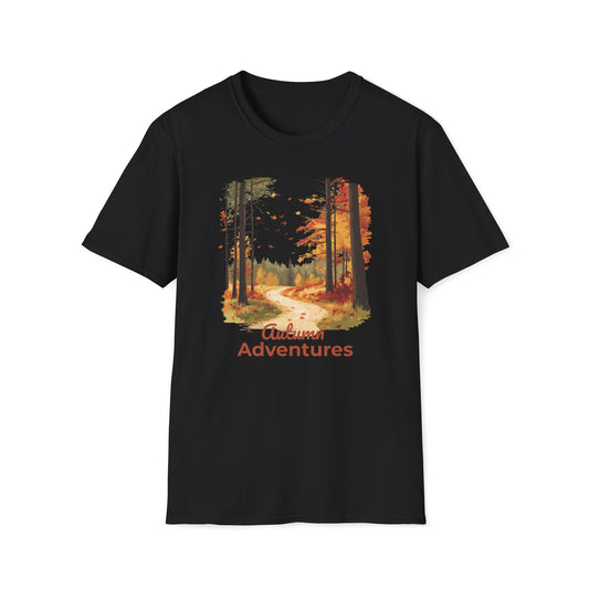 Autumn Adventures T-shirt - Cozy Fall Forest Nature Design Tee for Outdoor Enthusiasts, Hiking Lovers, Fall Hiker Shirt