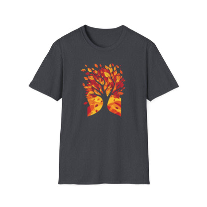 Autumn Tree Abstract Graphic T-Shirt | Fall Nature Tee | Shirt for Nature Lovers | Fall Leaves Shirt | Perfect for Outdoor Adventures Hikers