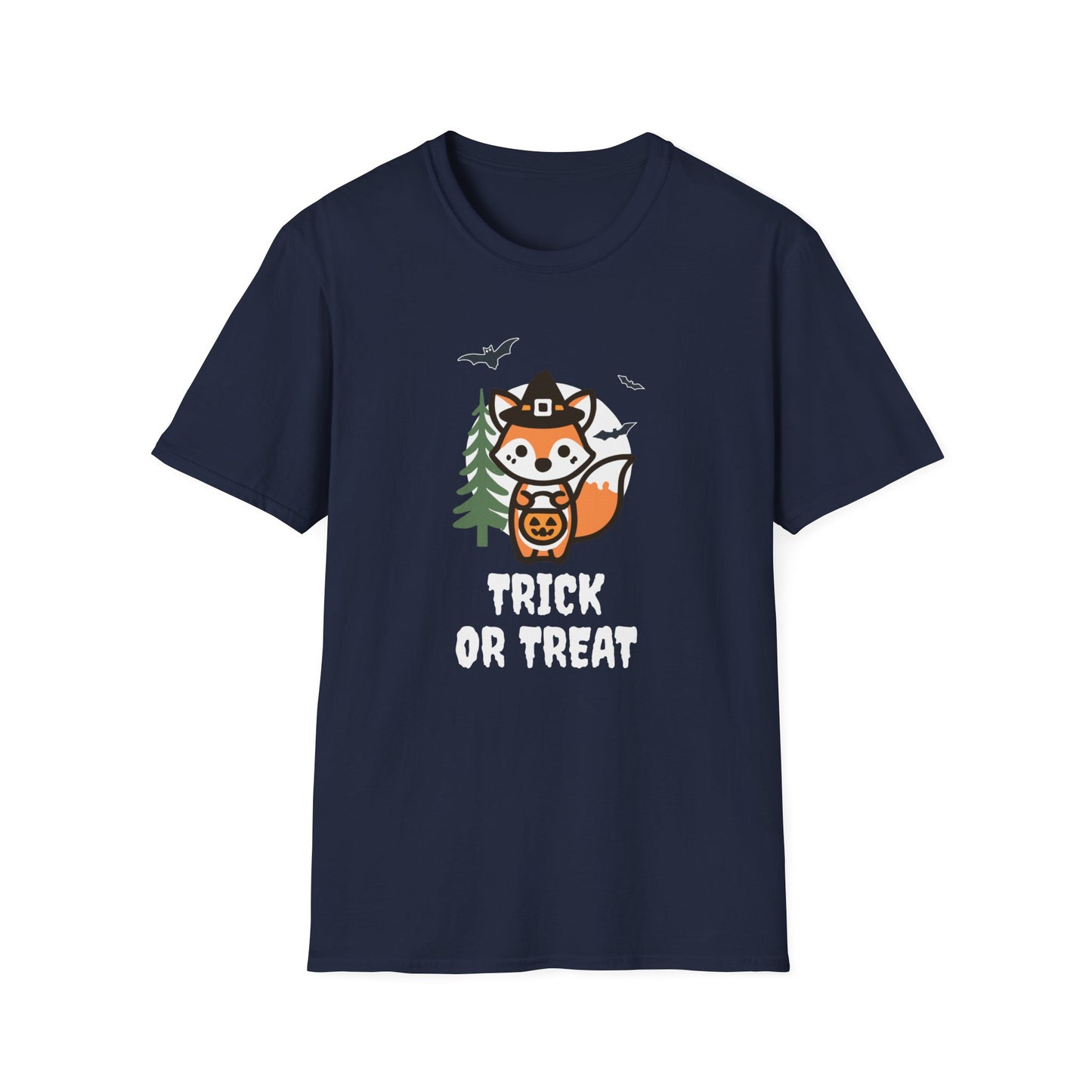 Cute Fox Halloween Trick or Treat T-Shirt | Adorable National Park Animal Illustration Tee | Perfect for Halloween and Nature Lovers