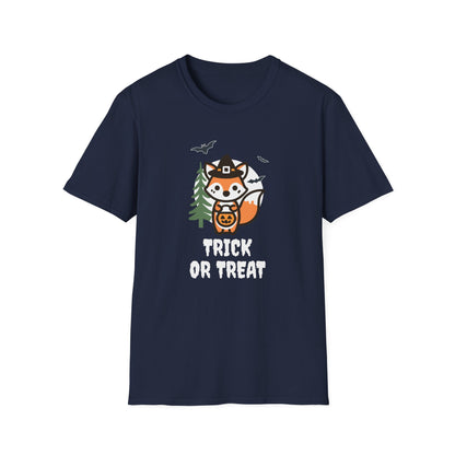 Cute Fox Halloween Trick or Treat T-Shirt | Adorable National Park Animal Illustration Tee | Perfect for Halloween and Nature Lovers