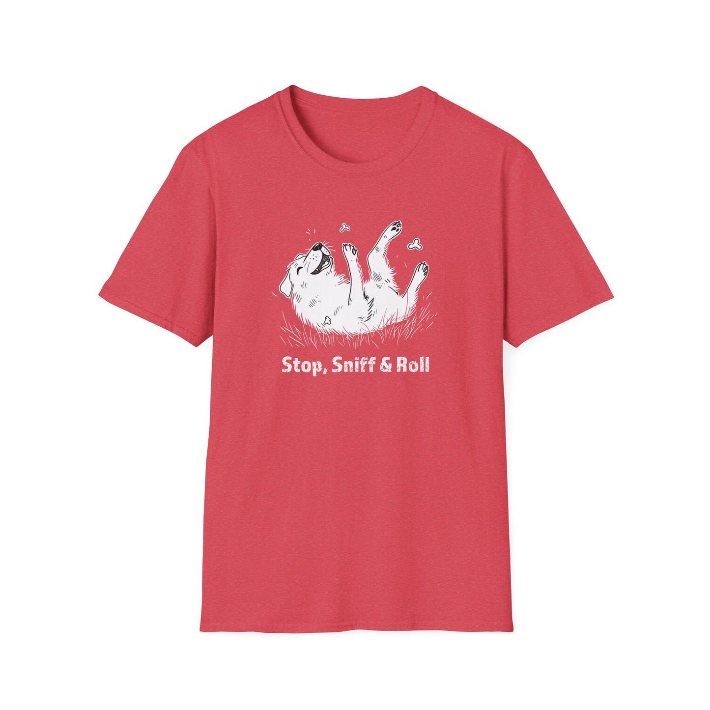 Stop, Sniff & Roll Dog Lover T-Shirt | Funny Dog Shirt for Pet Owners | Cute Dog Rolling Shirt | Gift for Dog Lovers