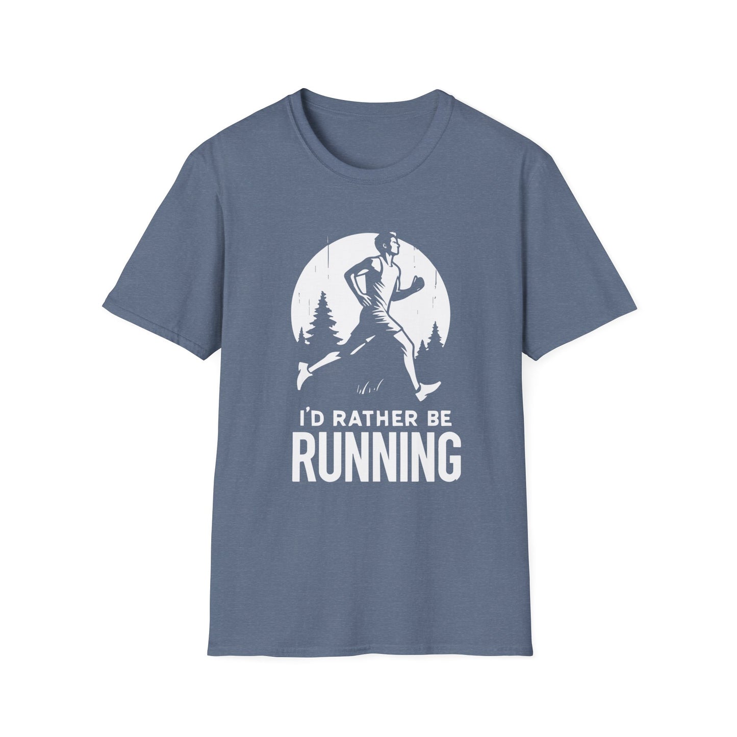 Running T-Shirt for Runners - I'd Rather Be Running Graphic Tee - Perfect Gift Idea for Outdoor Enthusiasts