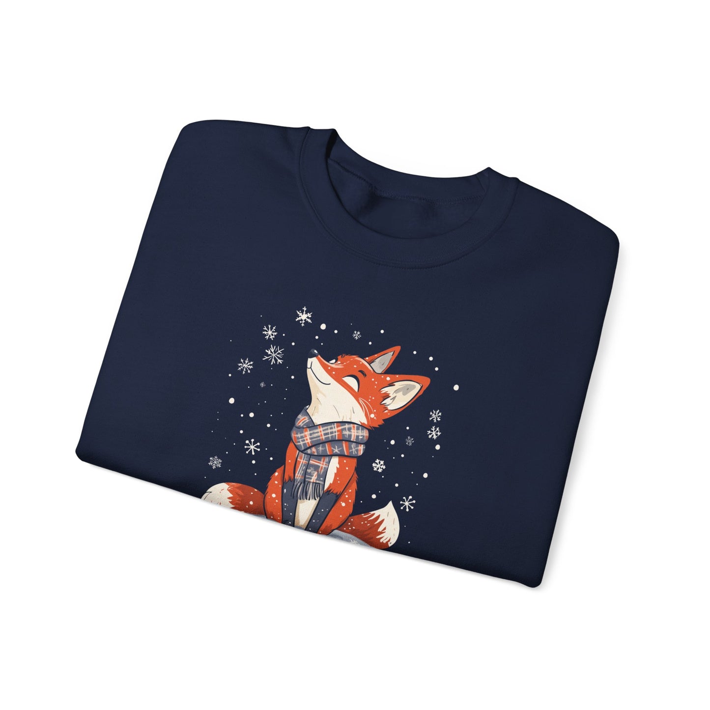 Cozy Winter Fox Sweatshirt | Let it Snow Christmas Sweater, Cute Animal Lover Gift, Wildlife Pullover, Holiday Gift for Fox Lovers