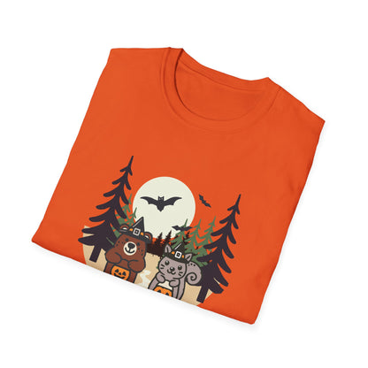 Forest Friends Trick-Or-Treat Halloween T-Shirt | Cute Bear and Squirrel Design | Trick-or-Treat Animal Tee