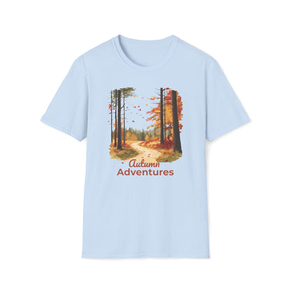 Autumn Adventures T-shirt - Cozy Fall Forest Nature Design Tee for Outdoor Enthusiasts, Hiking Lovers, Fall Hiker Shirt