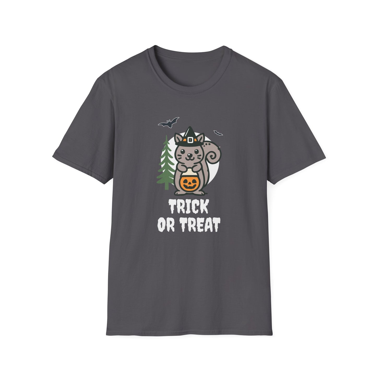 Cute Squirrel Halloween Trick or Treat T-Shirt | Adorable National Park Animal Illustration Tee | Perfect for Halloween and Nature Lovers