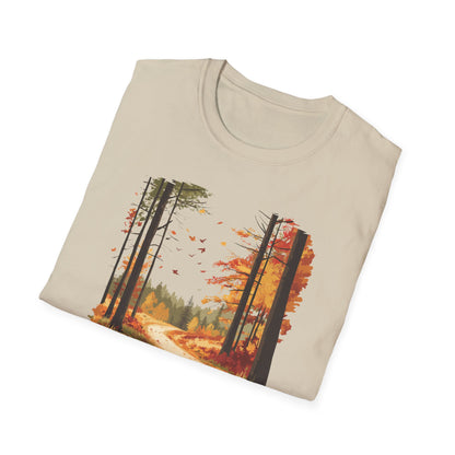 Autumn Adventures T-shirt - Cozy Fall Forest Nature Design Tee for Outdoor Enthusiasts, Hiking Lovers, Fall Hiker Shirt