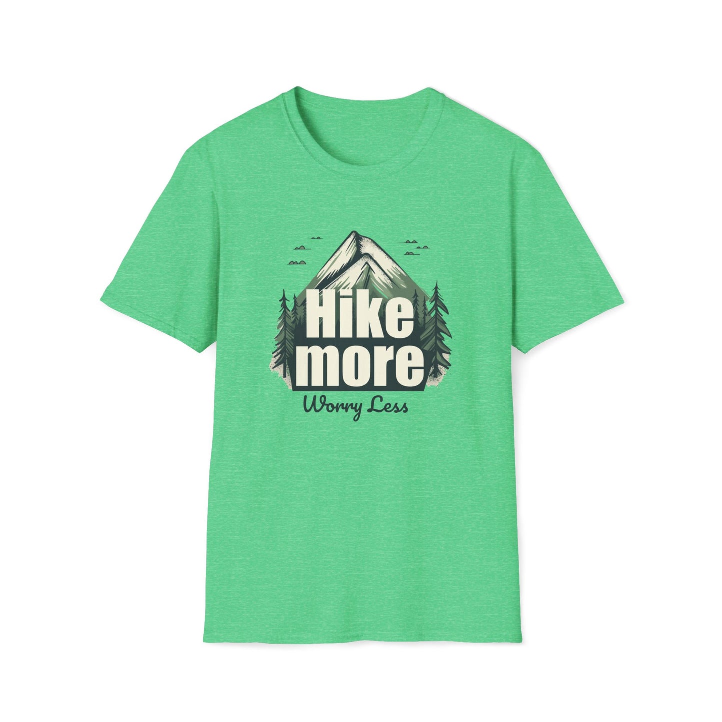 Hike More Worry Less T-Shirt, Outdoor Hiking Graphic Tee, Mountain Lover Gift, Adventure Clothing, Unisex Hiking Apparel