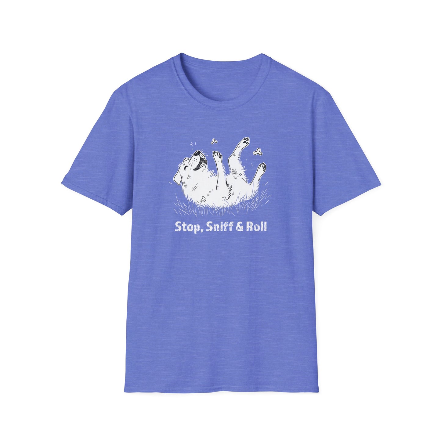 Stop, Sniff & Roll Dog Lover T-Shirt | Funny Dog Shirt for Pet Owners | Cute Dog Rolling Shirt | Gift for Dog Lovers