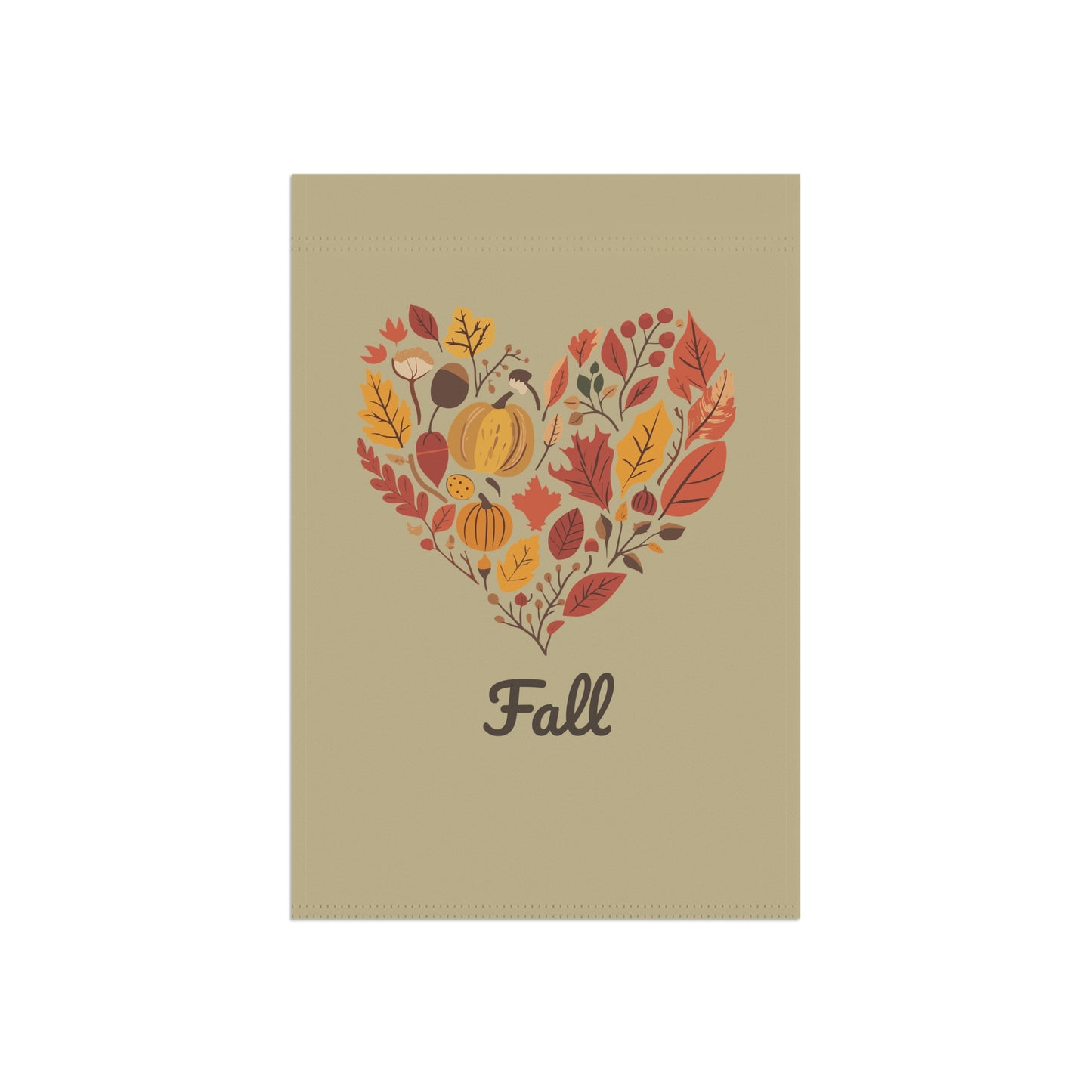 Heart Fall Garden Flag | Cozy Autumn Outdoor Banner | Fall Leaves Yard Decor | Nature-Inspired Fall Flag | Thanksgiving Garden Decoration