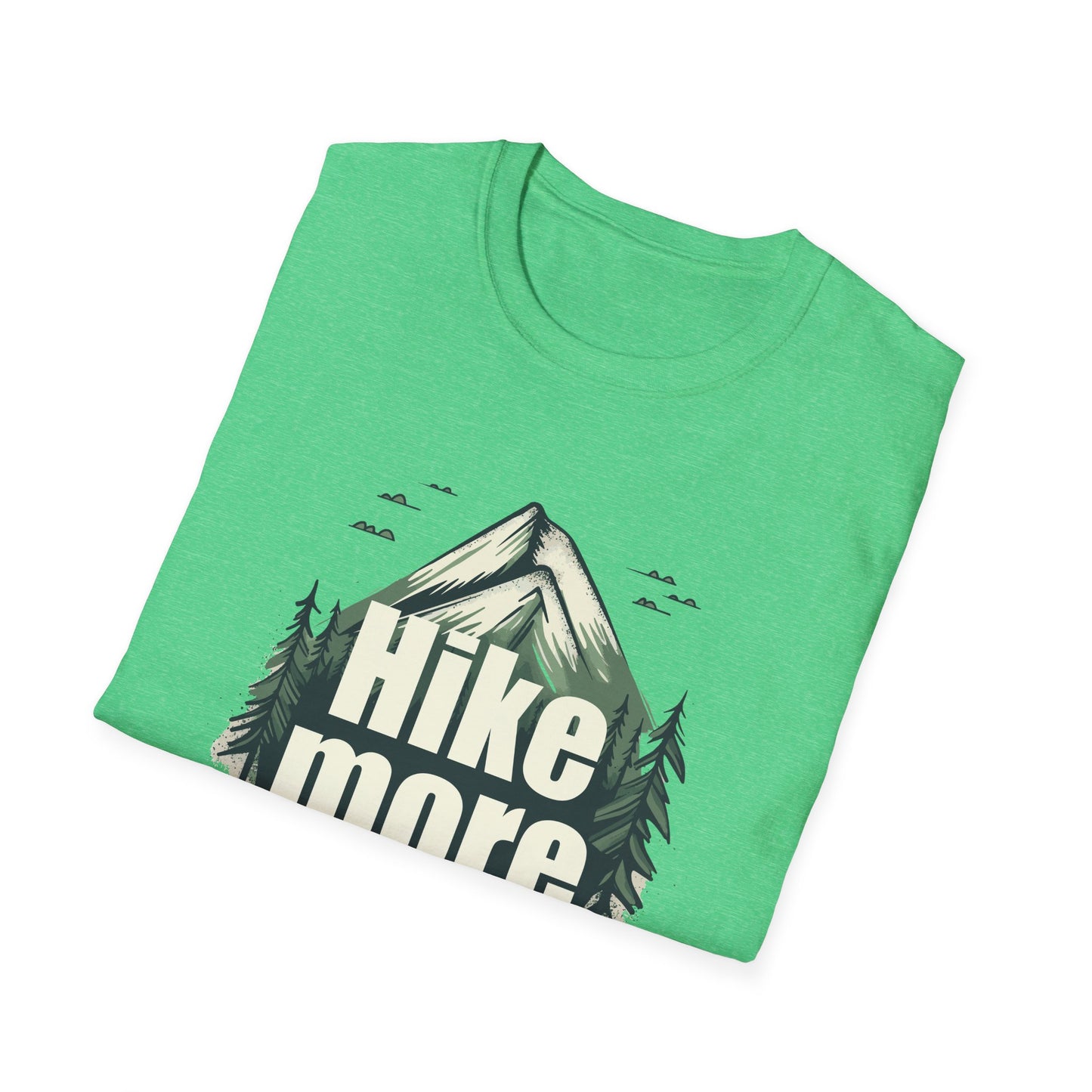 Hike More Worry Less T-Shirt, Outdoor Hiking Graphic Tee, Mountain Lover Gift, Adventure Clothing, Unisex Hiking Apparel