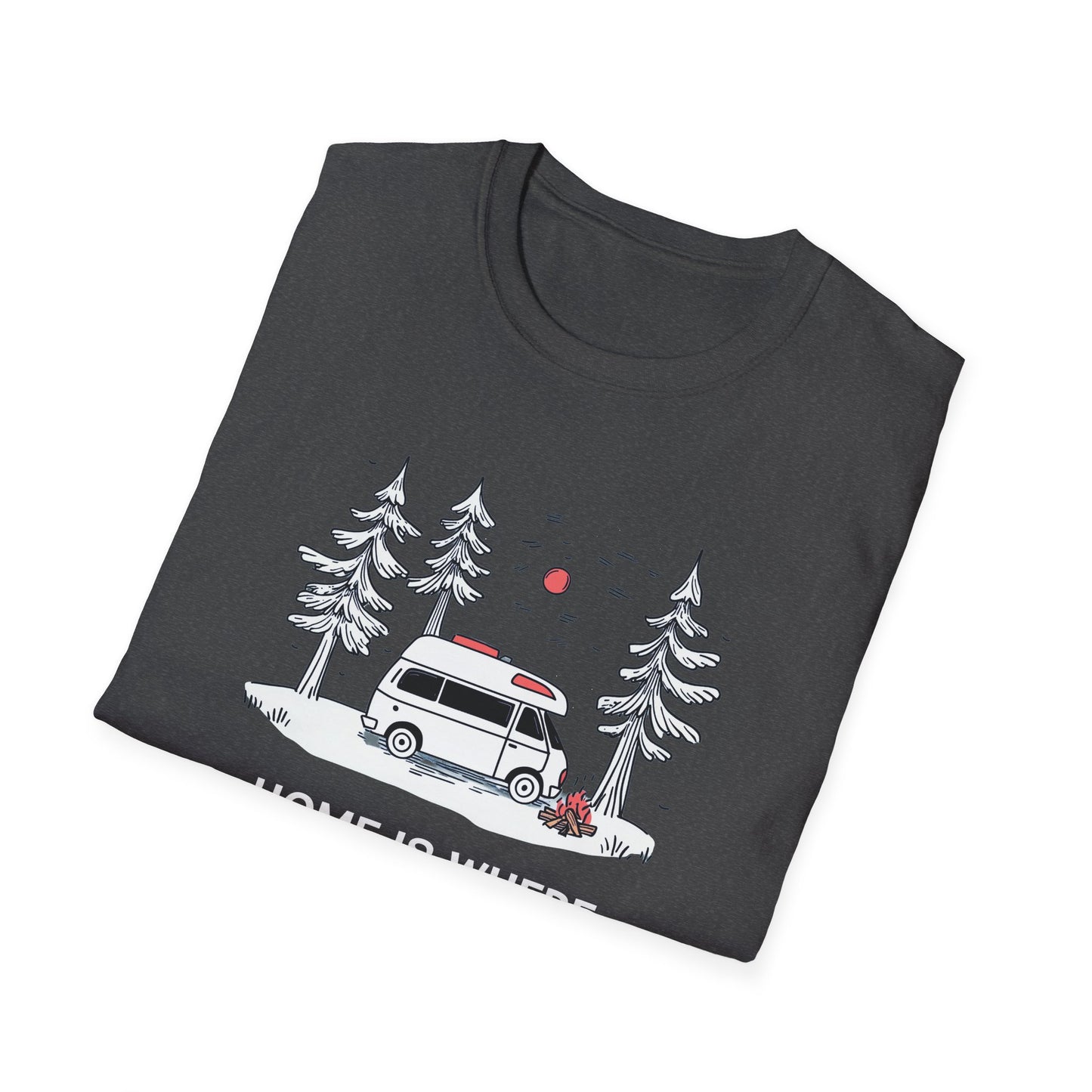 Home Is Where You Park It | Van Life Adventure T-Shirt, Camping Tee, Outdoor Lovers Gift, Road Trip Enthusiast, Minimalist Nature Shirt