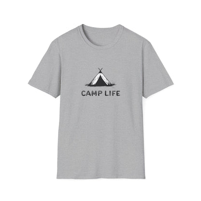 Minimalist Camp Life Tent T-Shirt | Unisex Camping Adventure Tee | Simple Nature Lover's Shirt for Hiking & Outdoor Enthusiasts