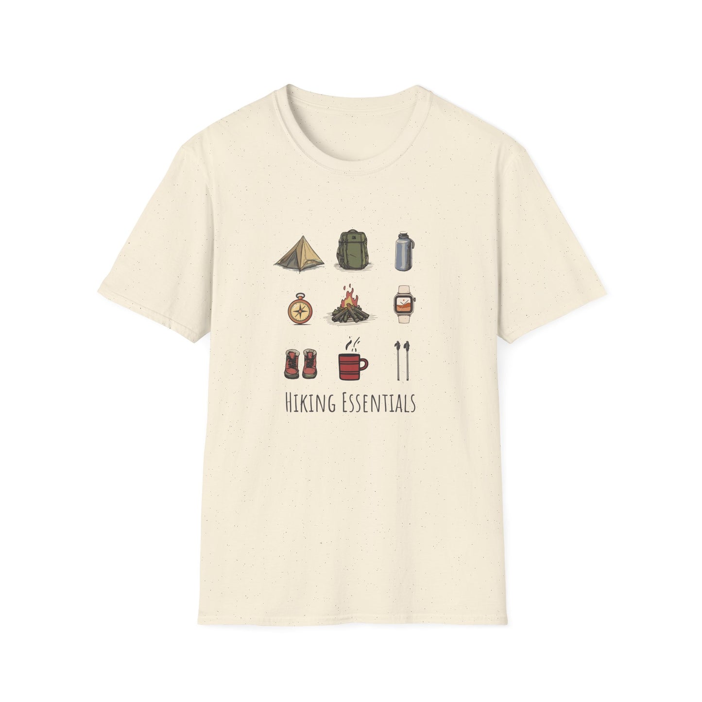 Hiking Essentials T-Shirt | Minimalist Hiking Gear Shirt | Perfect Gift for Hikers and Nature Lovers | Camping Shirt | Unisex Hiking Shirt