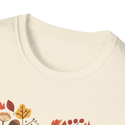 Heart Fall T-Shirt, Cozy Autumn Graphic Tee, Fall Leaves & Pumpkin Shirt, Love Fall Shirt, Thanksgiving Shirt, Nature-Inspired Fall Shirt