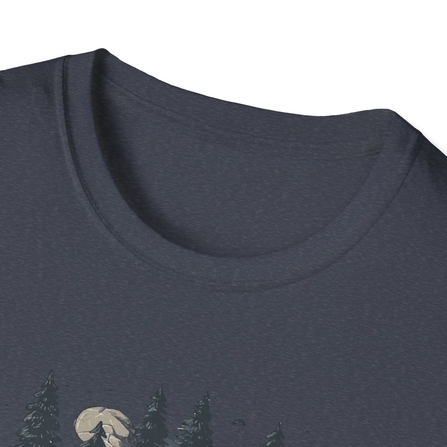 Rustic Minimalist Hiking Trail Shirt - Pine Trees and Rocks Forest Path Design - Outdoor Nature Lover Apparel Gift