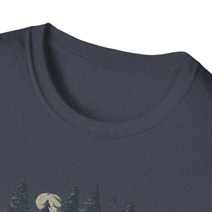 Rustic Minimalist Hiking Trail Shirt - Pine Trees and Rocks Forest Path Design - Outdoor Nature Lover Apparel Gift