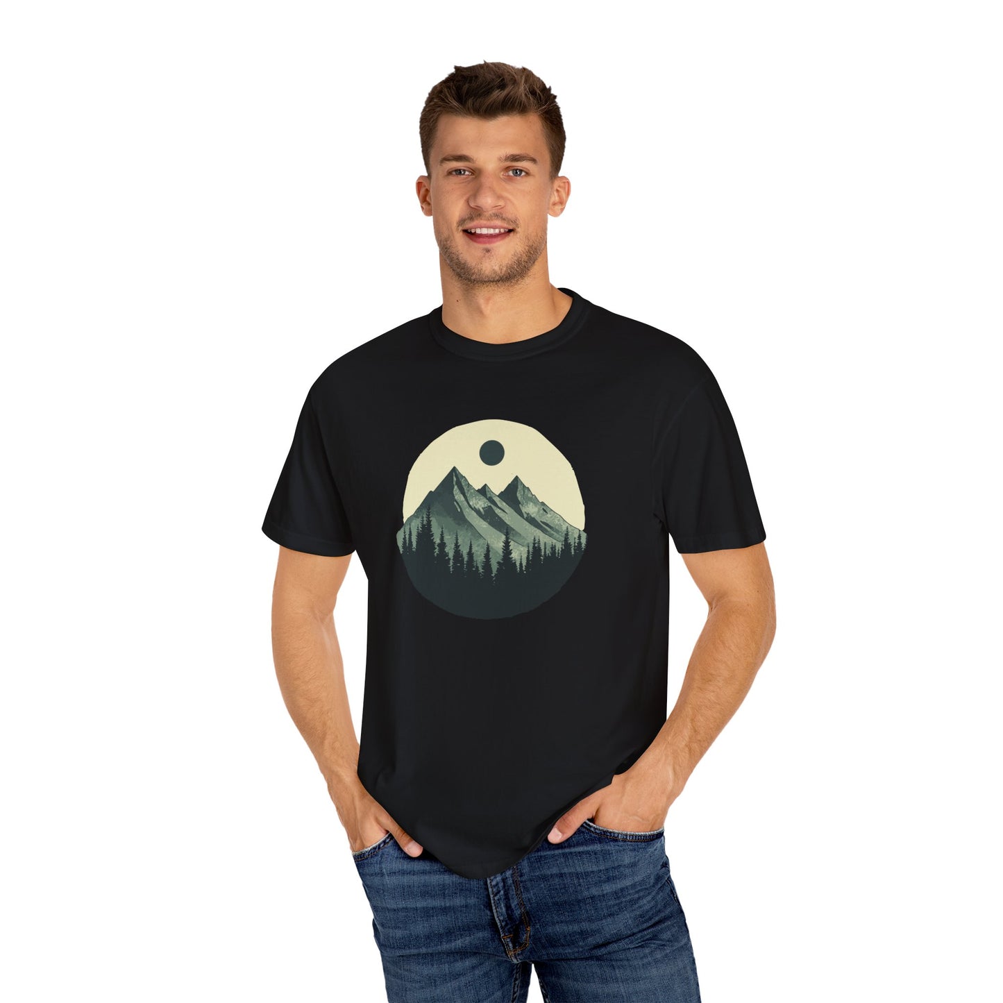 Mountain Peaks Nature T-Shirt - Minimalist Mountain Design | Outdoor Graphic Tee | Adventure Apparel