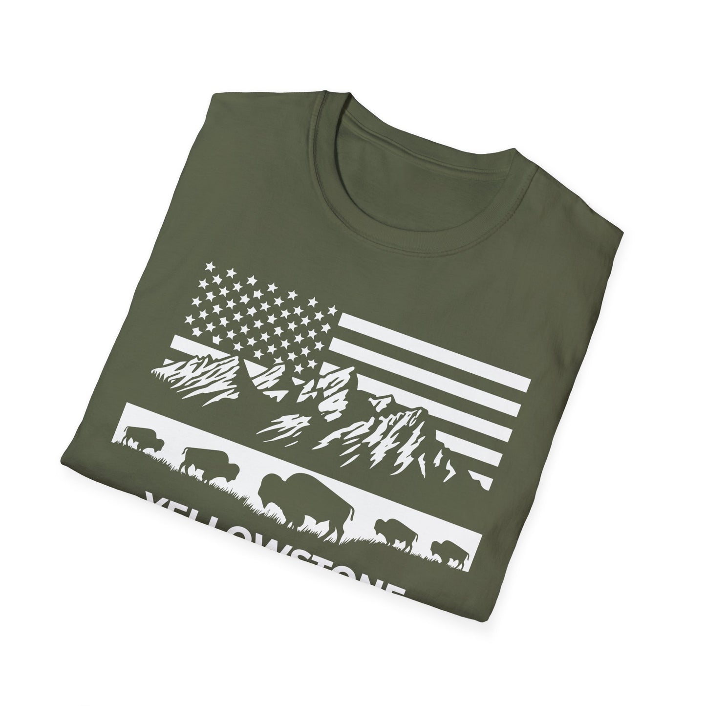 Yellowstone National Park Patriotic T-shirt | Patriotic American Flag graphic tee - Outdoor Lover's Shirt - Perfect for 2024 election season