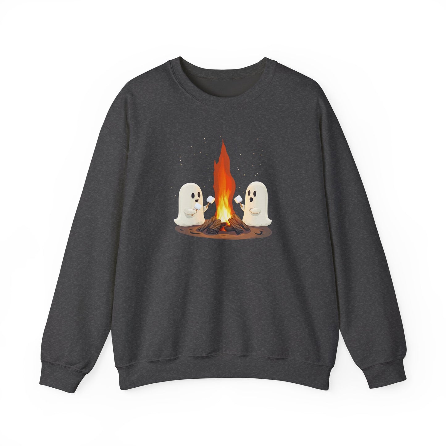 Halloween Ghost Campfire Sweatshirt, Camping Sweatshirt, Cute Spooky Tee, Halloween Party Outfit, Halloween 2024, Ghostly Campfire