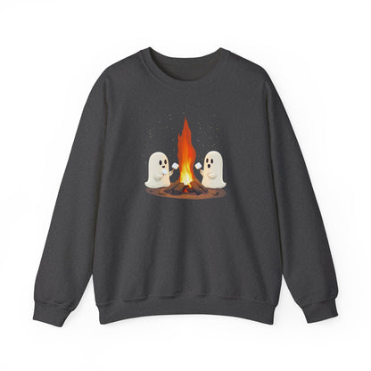 Halloween Ghost Campfire Sweatshirt, Camping Sweatshirt, Cute Spooky Tee, Halloween Party Outfit, Halloween 2024, Ghostly Campfire