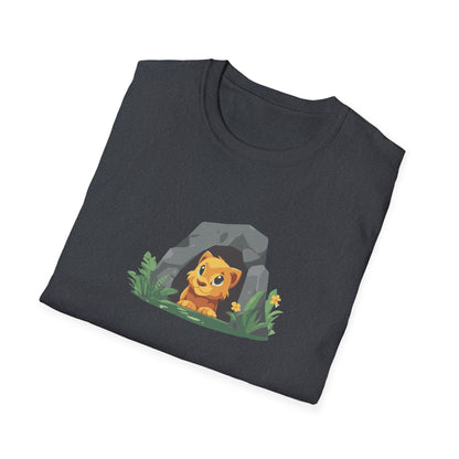 Adorable Mountain Lion Cave T-Shirt | Cute Animal Graphic Tee | Perfect for Nature Lovers, National Park Enthusiasts, and Outdoor Adventures