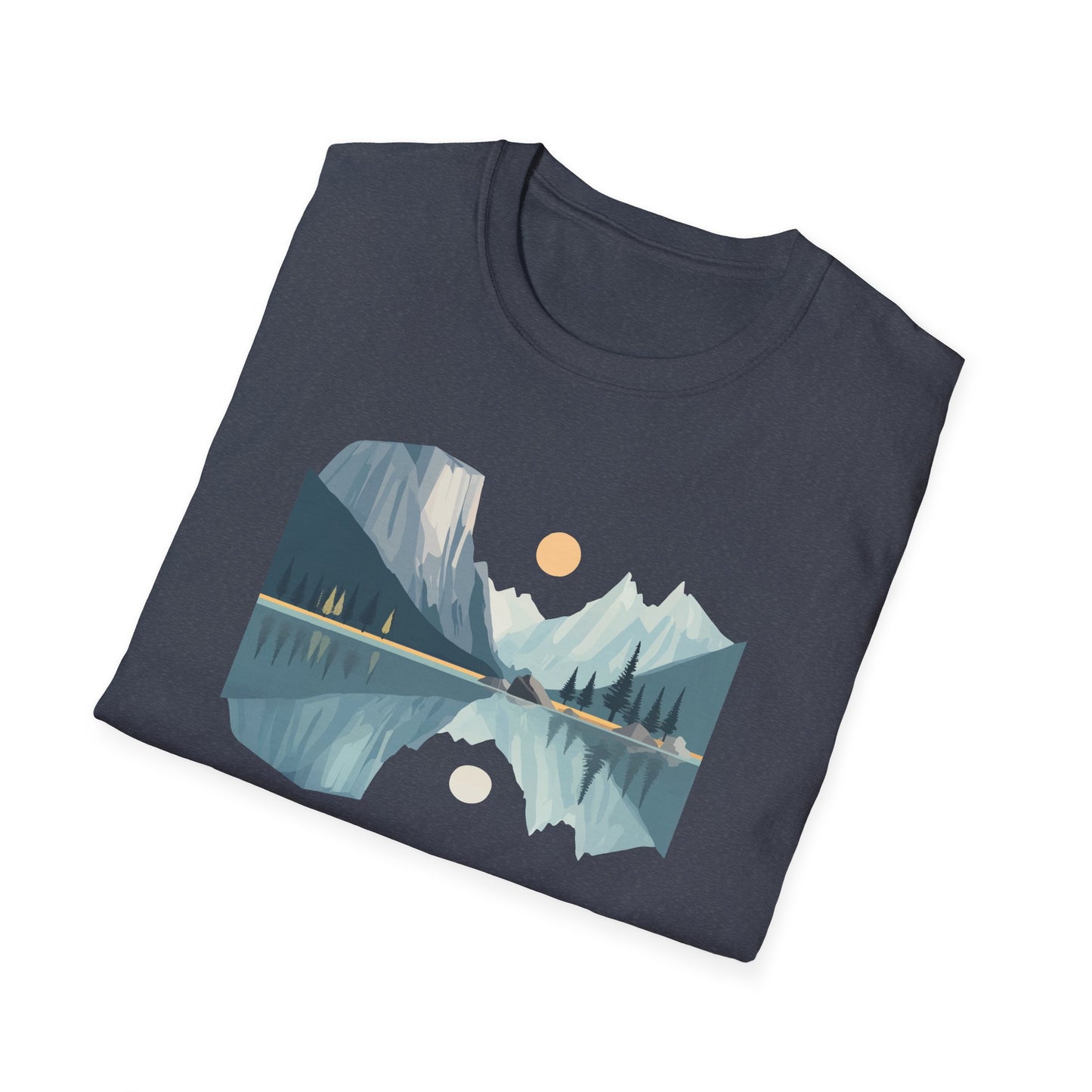 Mountain Reflection T-Shirt | Minimalist Outdoor Nature Tee | Scenic Landscape Graphic Shirt | Adventure Hiking Camping Gift