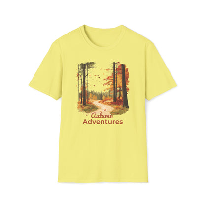 Autumn Adventures T-shirt - Cozy Fall Forest Nature Design Tee for Outdoor Enthusiasts, Hiking Lovers, Fall Hiker Shirt