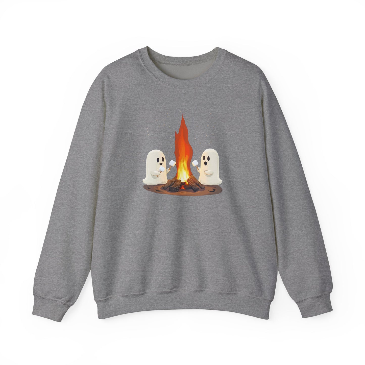 Halloween Ghost Campfire Sweatshirt, Camping Sweatshirt, Cute Spooky Tee, Halloween Party Outfit, Halloween 2024, Ghostly Campfire