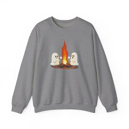 Halloween Ghost Campfire Sweatshirt, Camping Sweatshirt, Cute Spooky Tee, Halloween Party Outfit, Halloween 2024, Ghostly Campfire