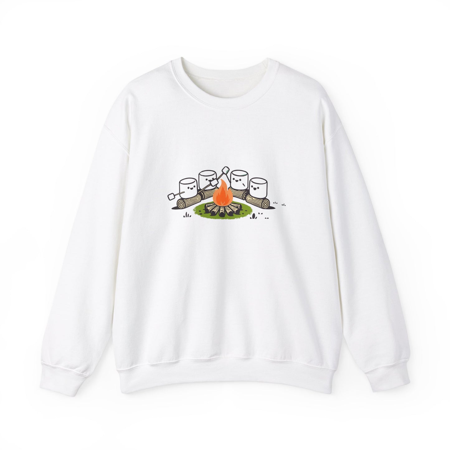 Campfire Marshmallows Sweatshirt - Cute Outdoor Camping Graphic Sweatshirt | Unisex