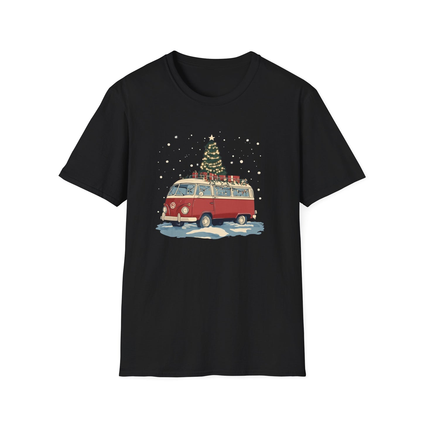 Christmas Van Life T-shirt | Cozy Holiday Camper Tee | Festive Gift for Van Life Lovers and Outdoor Adventurers, Merry Van Life