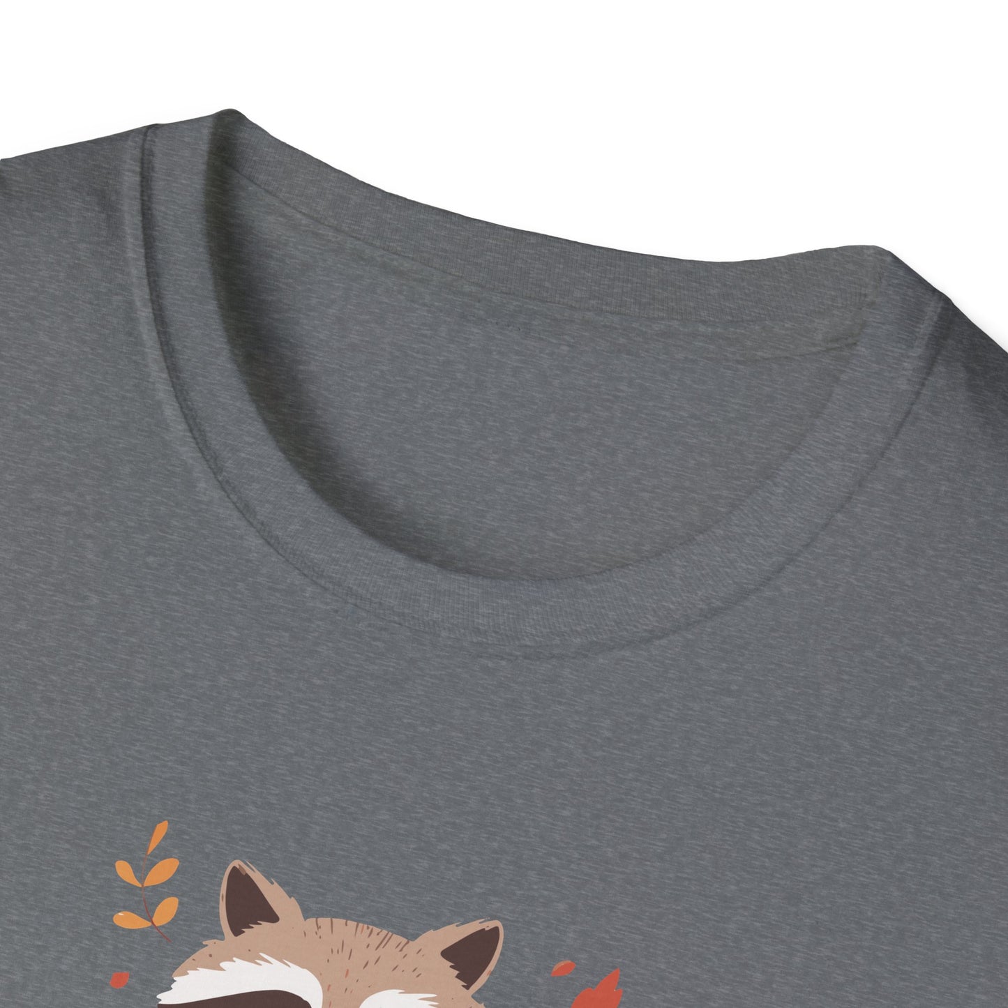 Crisp Air, Cozy Layers T-Shirt | Cute Raccoon T-Shirt | Cozy Autumn Vibes Tee | Woodland Animal Shirt | Fall Coffee Lovers Shirt